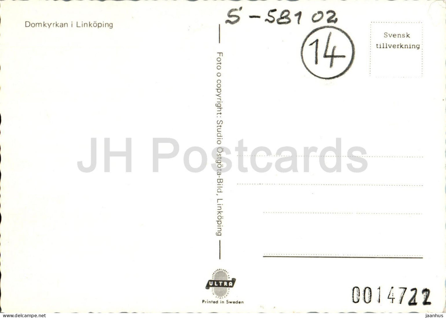 Linkoping - Domkyrkan - cathédrale - Suède - occasion 