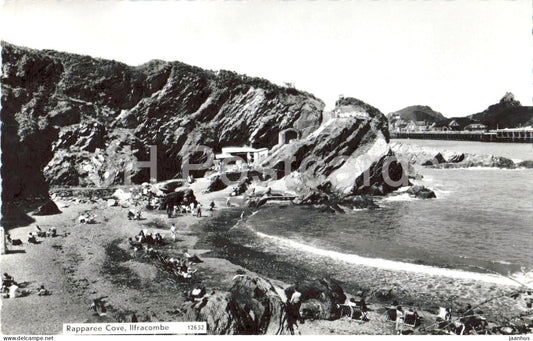 Rapparee Cove - Ilfracombe - coastal rocks - beach view - 12652 - old postcard - England - United Kingdom - used - JH Postcards