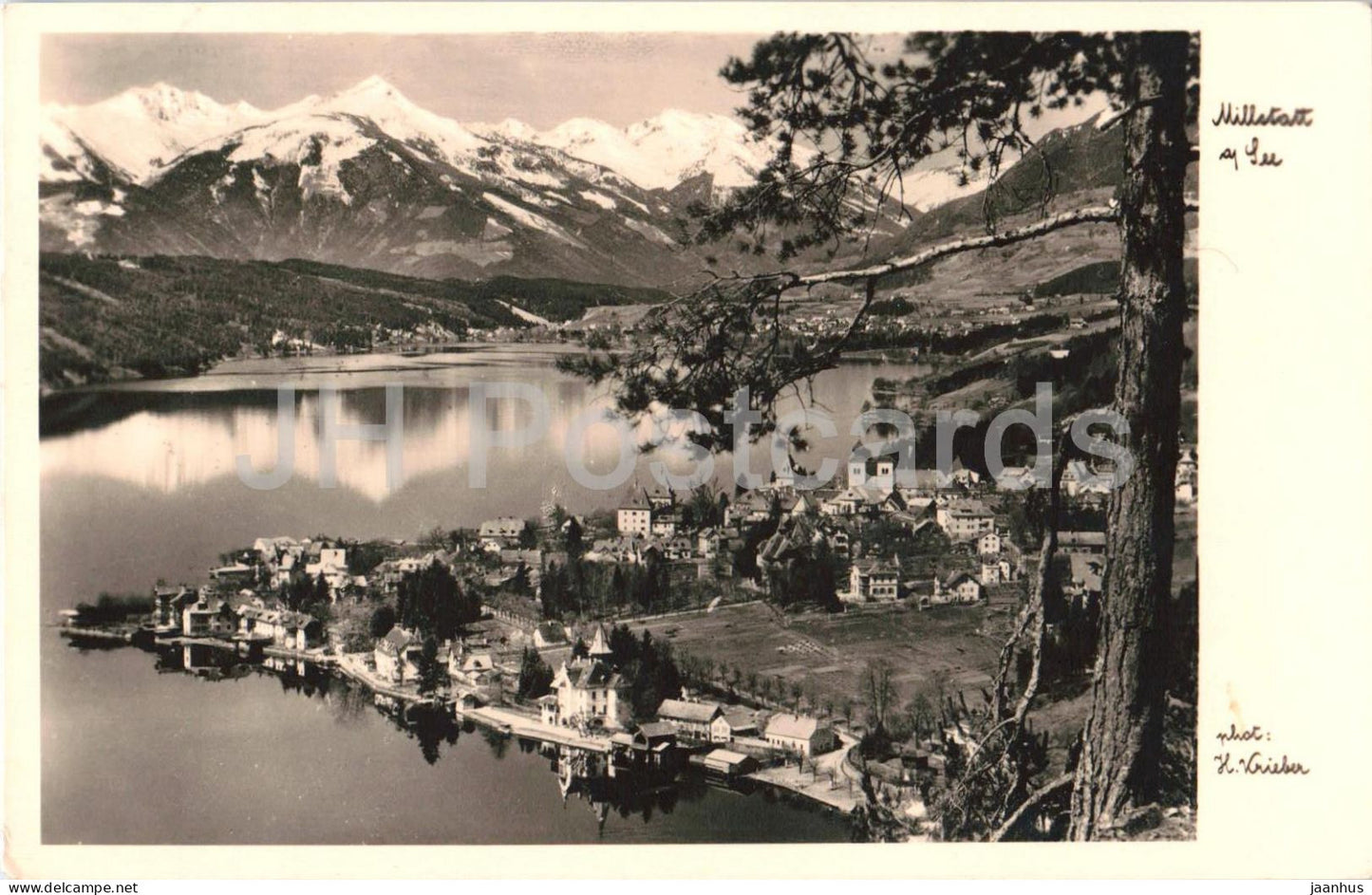 Millstatt am See - lake - mountains - old postcard - 1939 - Austria - used - JH Postcards