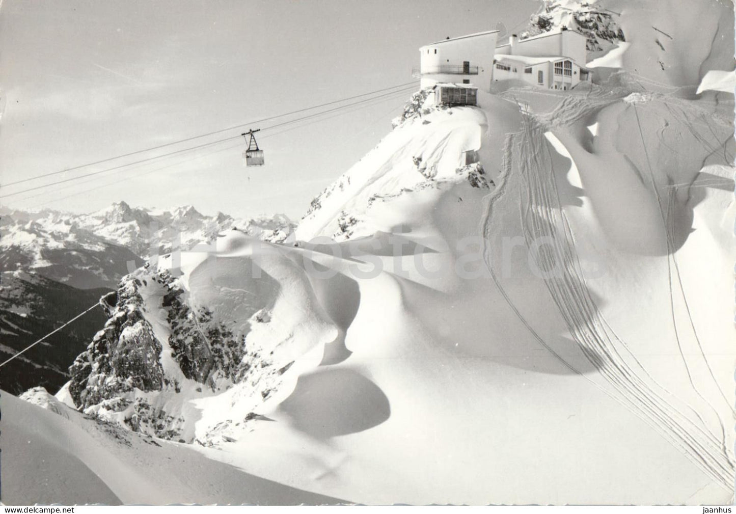 St. Anton Arlberg - Valluga Bergbahn 2811 m - cable car - mountains - 1962 - Austria - used - JH Postcards