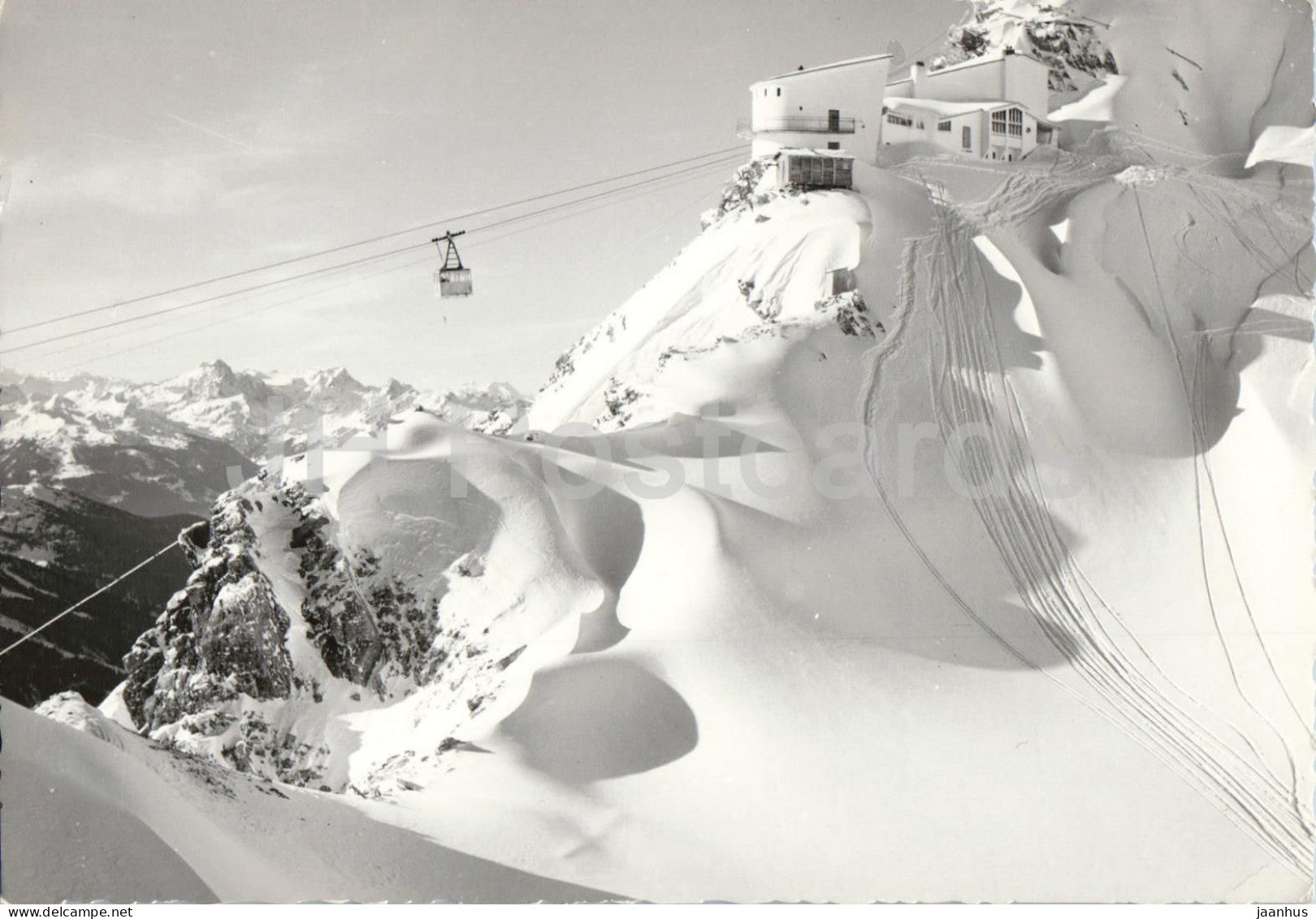 St. Anton Arlberg - Valluga Bergbahn 2811 m - cable car - mountains - 1962 - Austria - used - JH Postcards