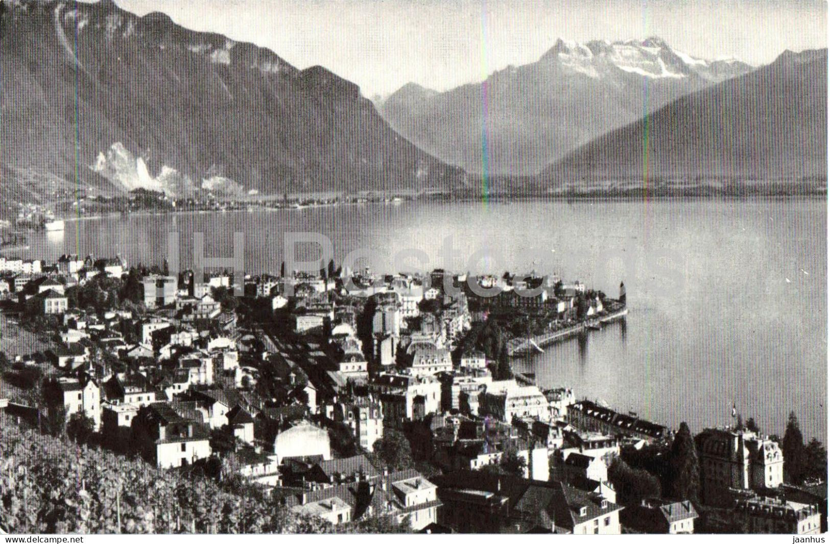 Montreux et les Dents du Midi - Lake Geneva - Alps - mountains - 6303 - old postcard - Switzerland - unused - JH Postcards
