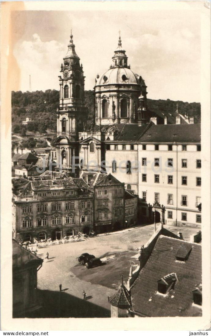 Praha - Prague - Malostranske namesti s chramem sv. Mikulase - chuch - 1958 - Czech Republic - Czechoslovakia - used - JH Postcards