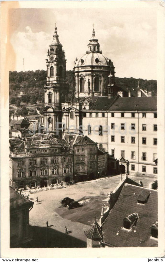 Praha - Prague - Malostranske namesti s chramem sv. Mikulase - chuch - 1958 - Czech Republic - Czechoslovakia - used - JH Postcards