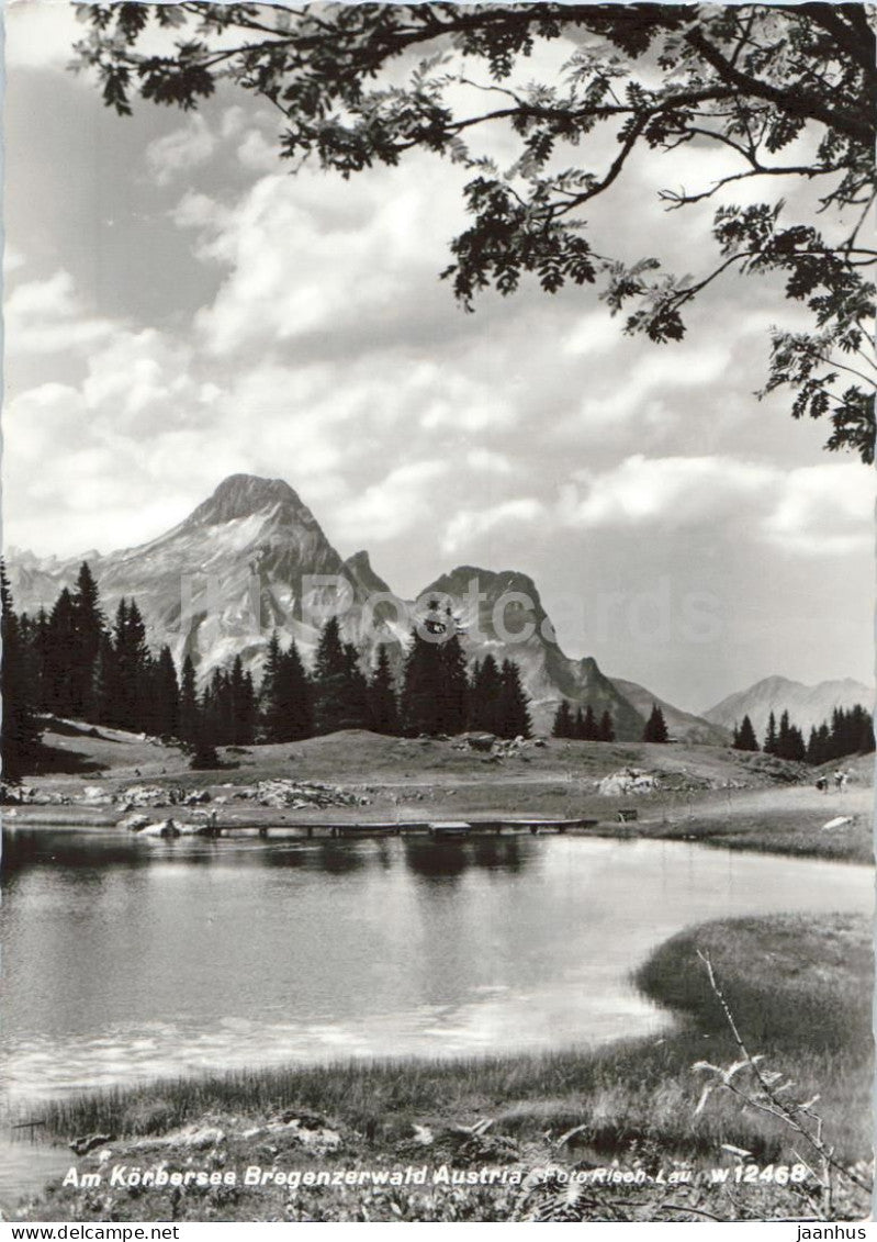 Am Korbersee - Bregenzerwald  - mountain lake - alpine landscape - 12468 - old postcard - Austria - unused - JH Postcards