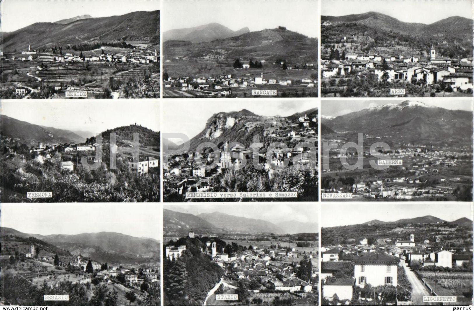 Saluti dal Mendrisiotto - Meride Rancate Arzo Tremona - multiview - 3299 - 1964 - Switzerland - used - JH Postcards