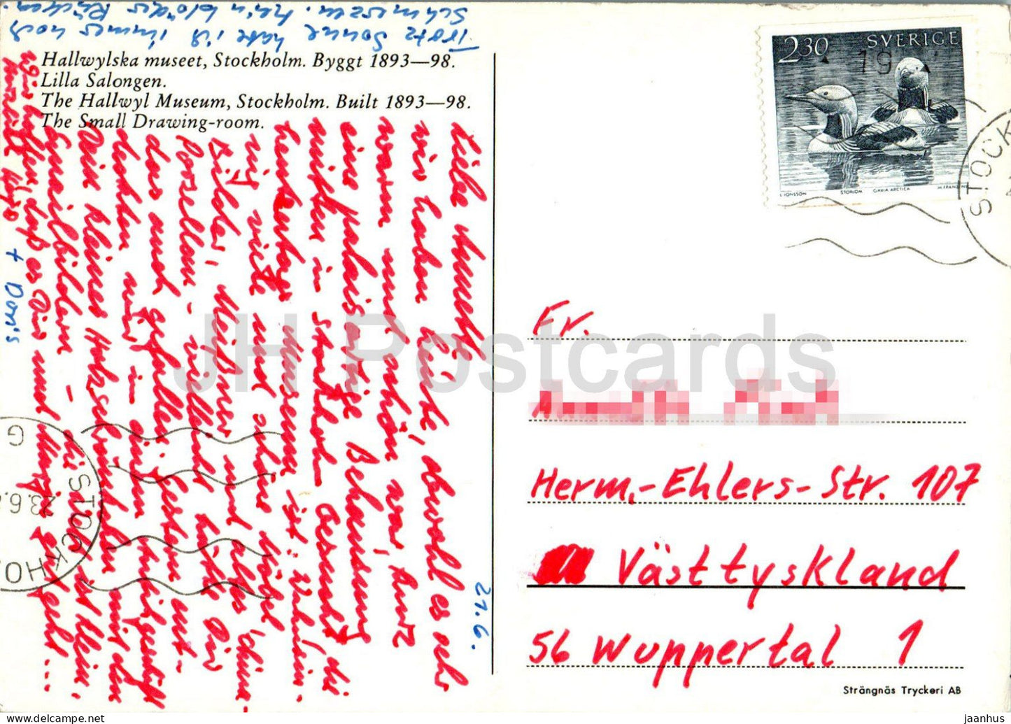 Stockholm - Hallwylska Museet - Lilla Salongen - The Small Drawing Room - museum - Sweden - used