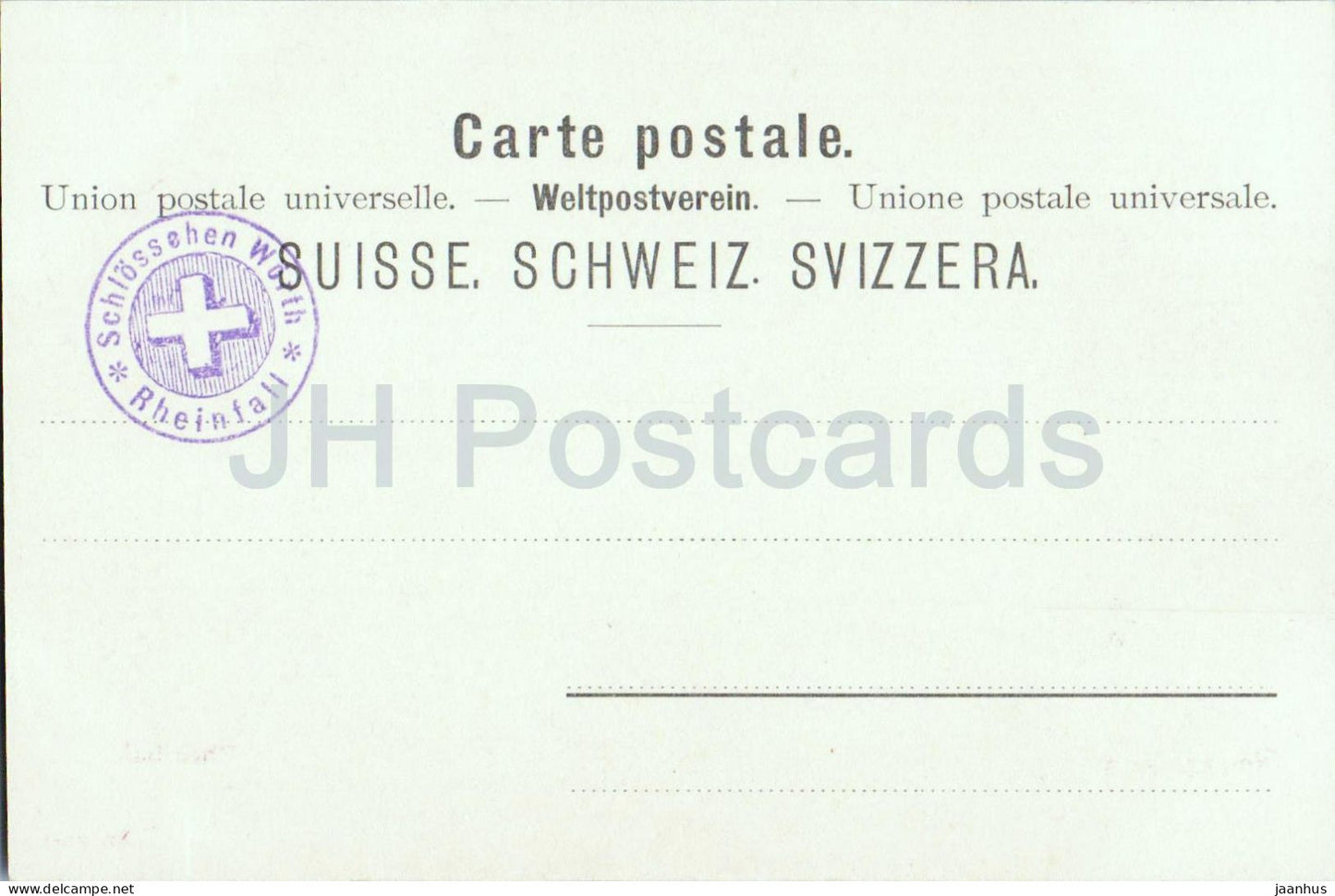 Gruss aus Rheinfall - waterfall - Nr. 2200 - old postcard - 1900s - Switzerland - unused