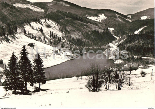 Krkonose - Spindleruv Mlyn - Labska prehrada dam - old postcard - 1965 - Czech Republic - Czechoslovakia - unused - JH Postcards