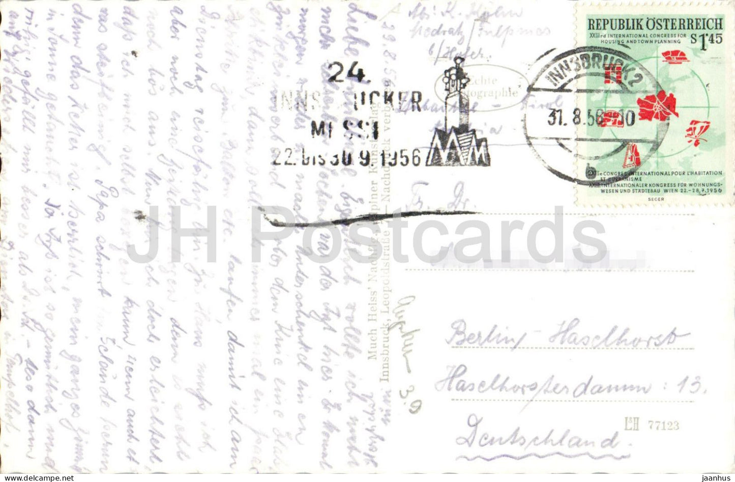 Tiroler Milchtrinkstuberl - 77123 - carte postale ancienne - 1956 - Autriche - utilisé 