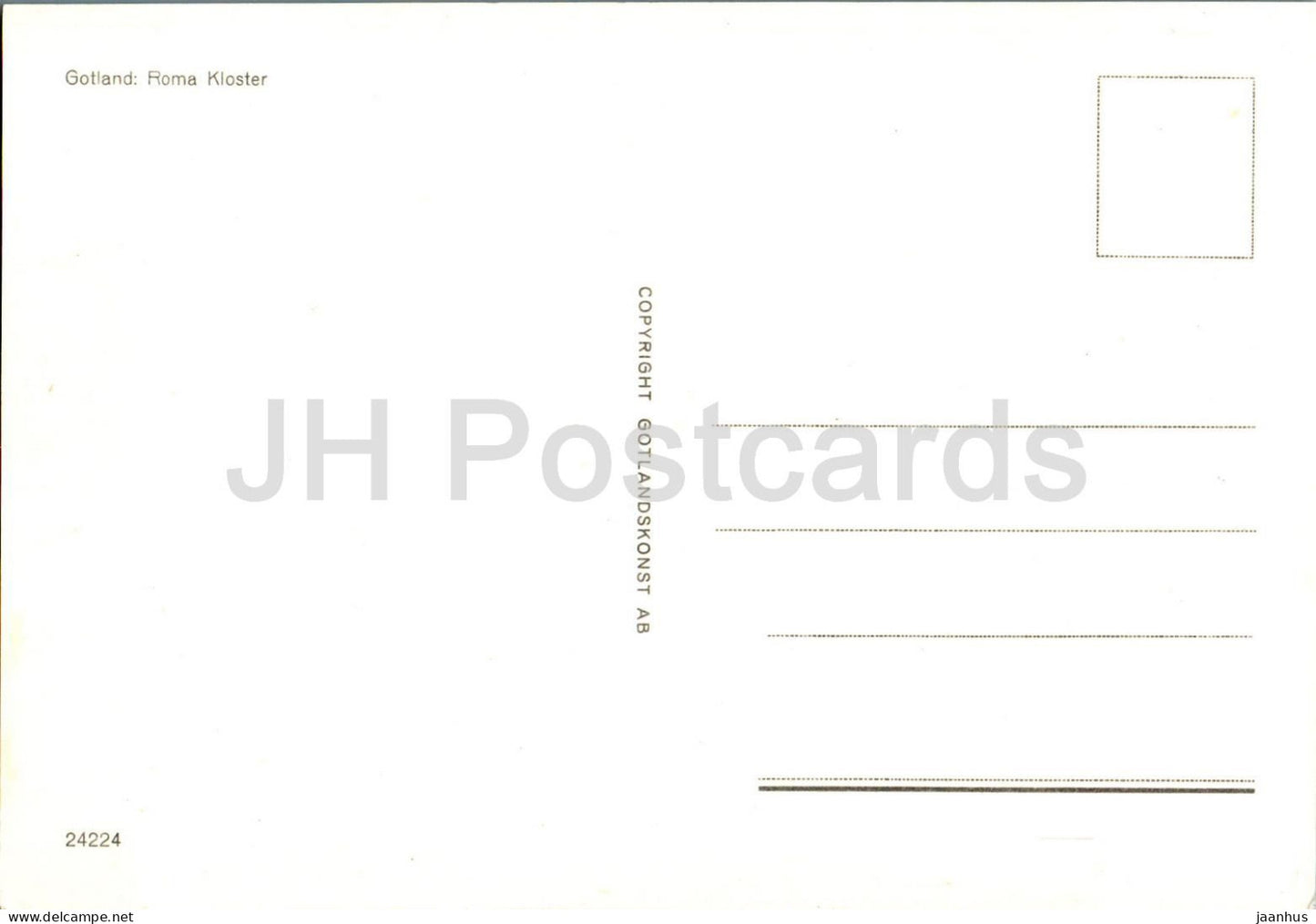 Roma Kloster - Gotland - 24224 - Suède - inutilisé 