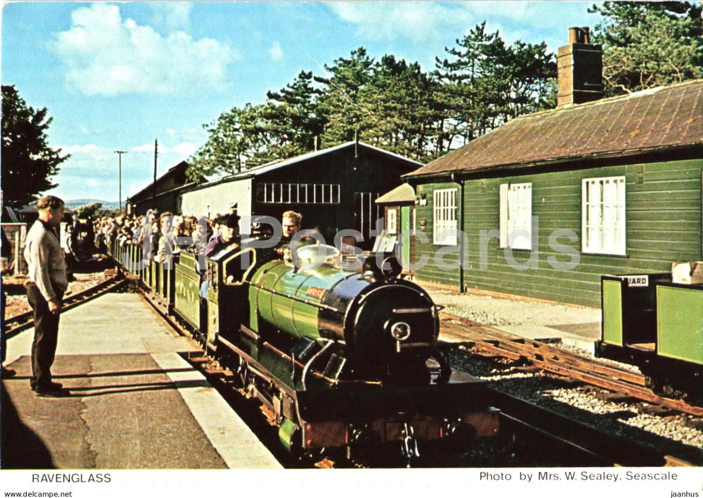 Ravenglass - miniature steam railway station - train - Cumbria - 1982 - England - United Kingdom - used - JH Postcards