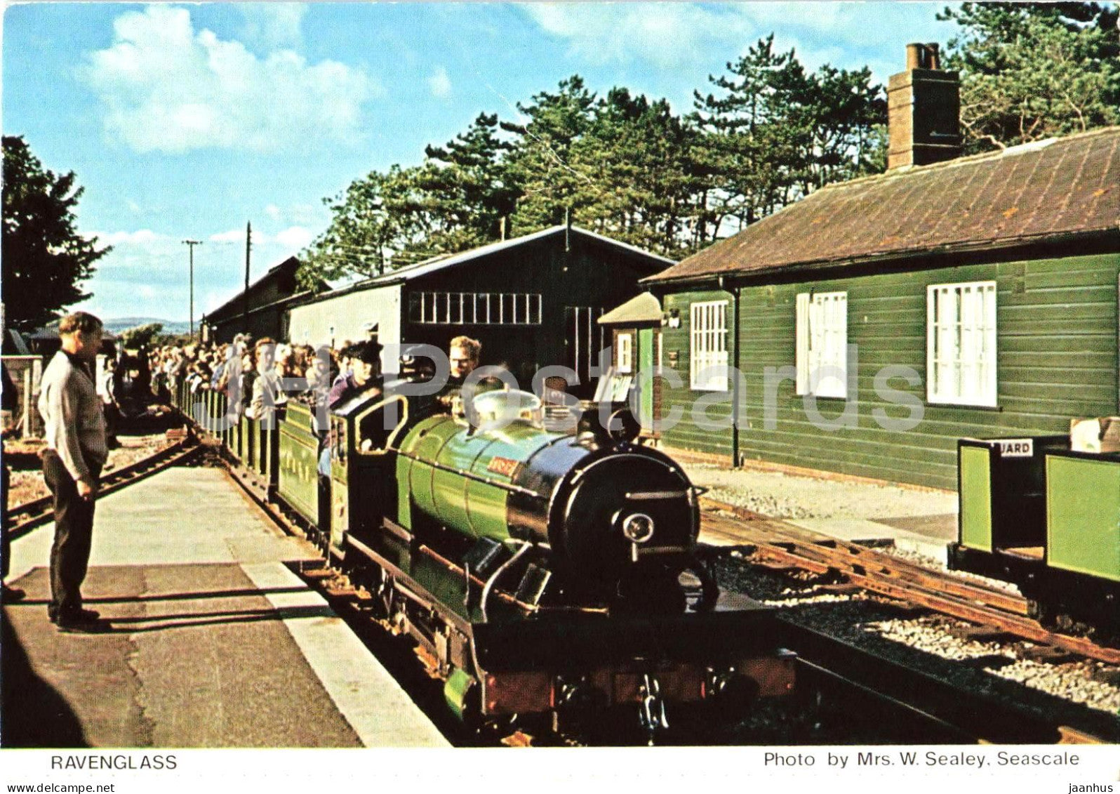 Ravenglass - miniature steam railway station - train - Cumbria - 1982 - England - United Kingdom - used - JH Postcards