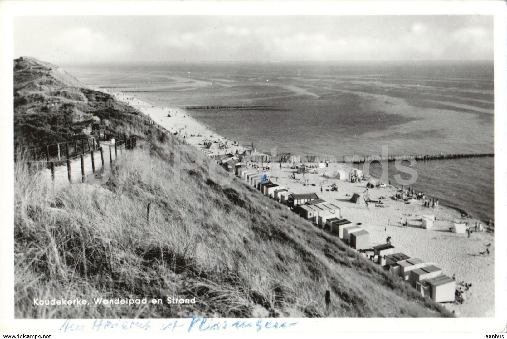 Koudekerke - Wandelpad en Strand - walking path and beach - dunes beach seaside - old postcard 1965 - Netherlands - used - JH Postcards