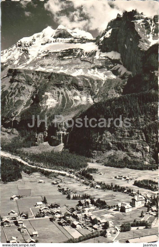 Kandersteg mit Doldenhorn u. Fisistock - Alps - 12396 - old postcard - 1951 - Switzerland - used - JH Postcards