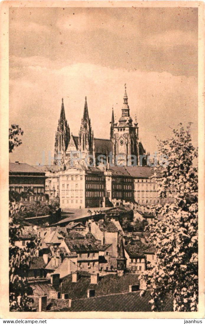 Praha - Prague - Chram sv. Vita - St. Vitus Cathedral - old postcard - 1951 - Czech Republic - Czechoslovakia - used - JH Postcards