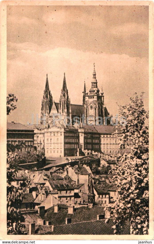Praha - Prague - Chram sv. Vita - St. Vitus Cathedral - old postcard - 1951 - Czech Republic - Czechoslovakia - used - JH Postcards