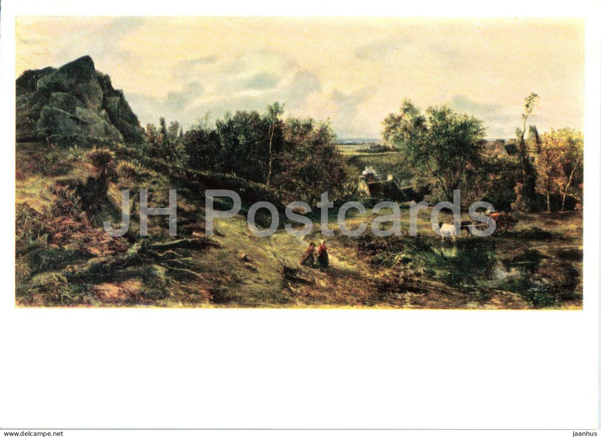 painting by Theodore Rousseau - View of the Neighbourhood of Granville - French art - 1967 - Russia USSR - unused - JH Postcards