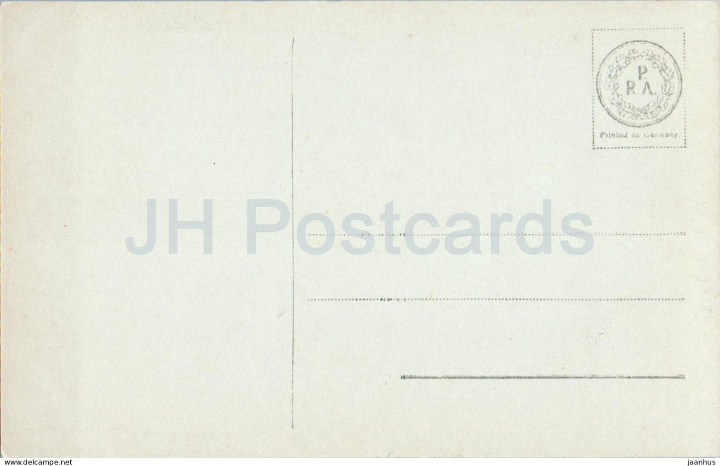 Achilleion - Garden view with sculpture - villa - old postcard - Greece - unused