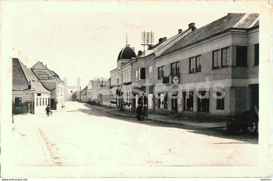 Ziersdorf - Hauptstrasse - street view - H. Willinger Gasthof - photo - old postcard - 1940s - Austria - used - JH Postcards
