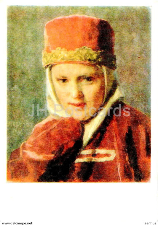 painting by N. Nevrev - Boyarina - woman - Russian art - 1986 - Russia USSR - unused - JH Postcards