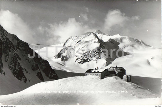 Braunschweigerhutte - 2759 m - mit Wildspitze 3772 m - Pitztal - Tirol - 1 - old postcard - Austria - unused - JH Postcards