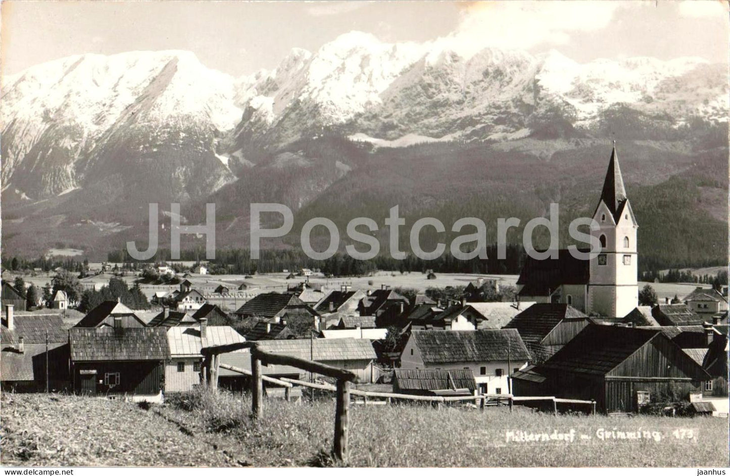 Mitterndorf - Grimming - Alps - mountains - 173 - old postcard - 1955 - Austria - used - JH Postcards