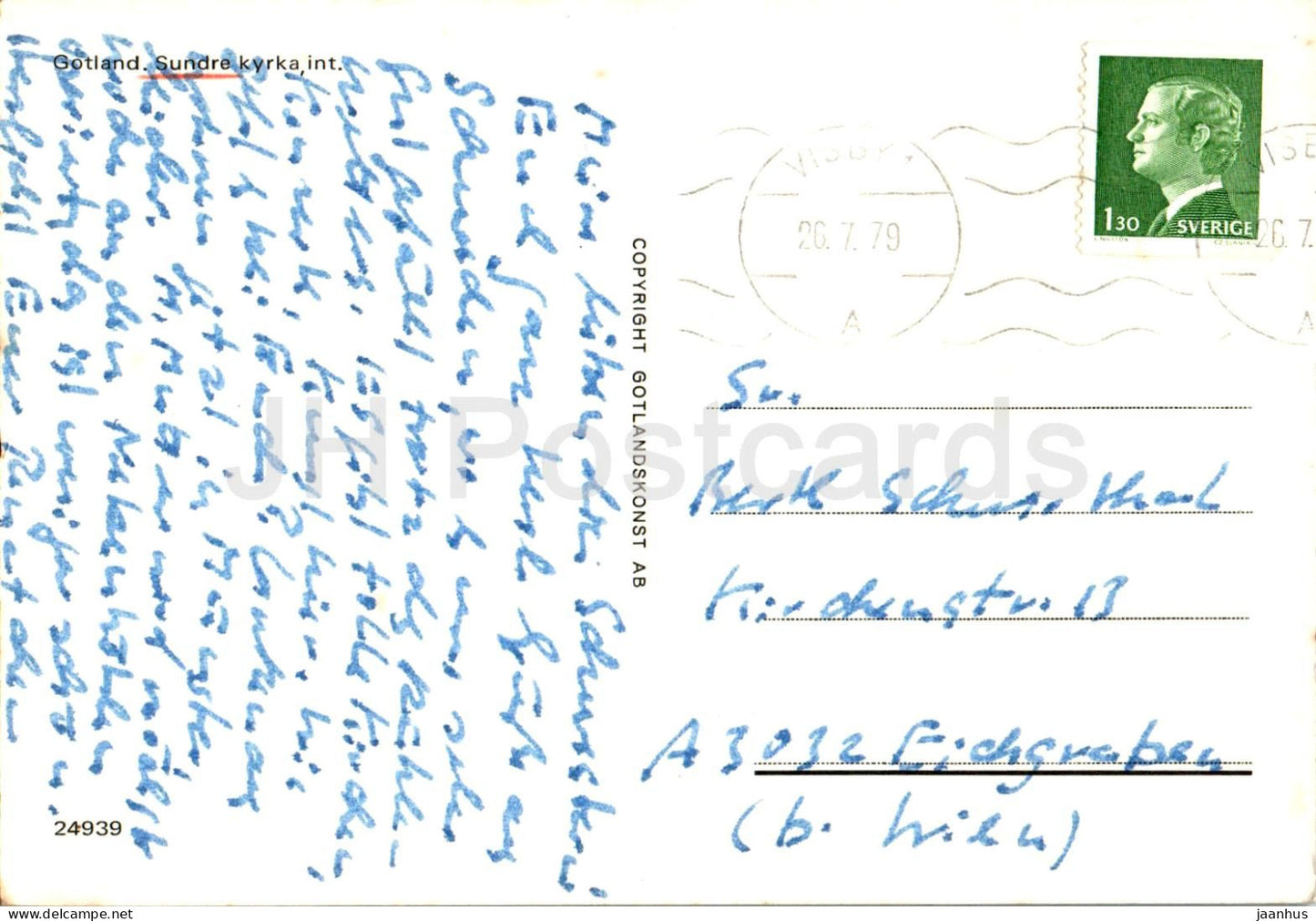 Sundre Kyrka - interior - church - Gotland - 24939 - 1979 - Sweden - used