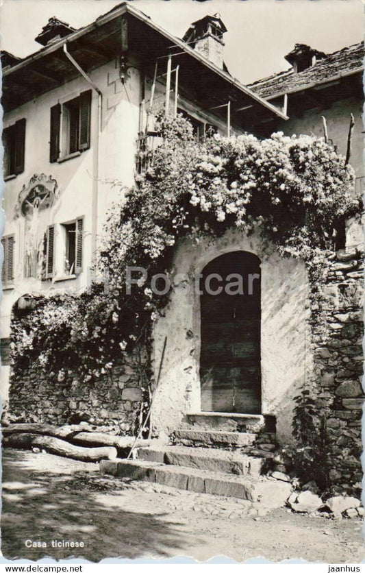 Casa Ticinese - Ticino house - 3439 - old postcard - Switzerland - unused - JH Postcards