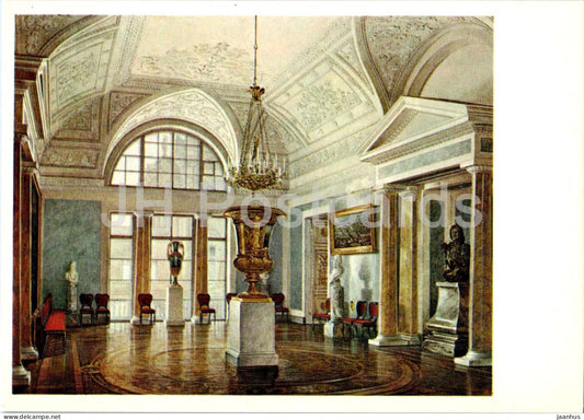 Leningrad - St Petersburg - Winter Palace - Apollo Hall - painting by Hau - 1975 - Russia USSR - unused - JH Postcards