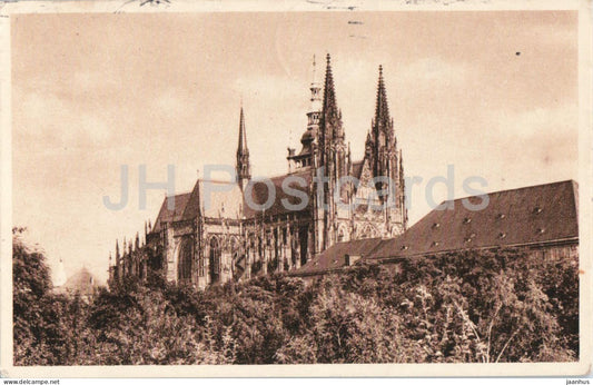 Praha - Prague - Chram sv. Vita - St. Vitus Cathedral - 1948 - Czech Republic - Czechoslovakia - used - JH Postcards
