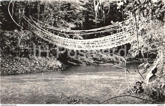 N'Kongsamba - Le Pont de Lianes sur le N'Kam - bridge - river - old postcard - Cameroon - unused - JH Postcards