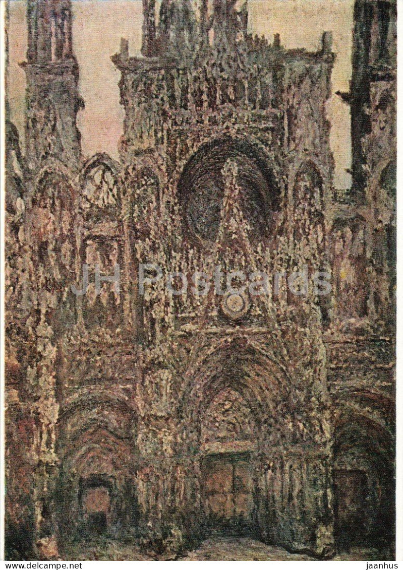 painting by Claude Monet - Cathedral of Rouen - cathedrale - French art - France - unused - JH Postcards