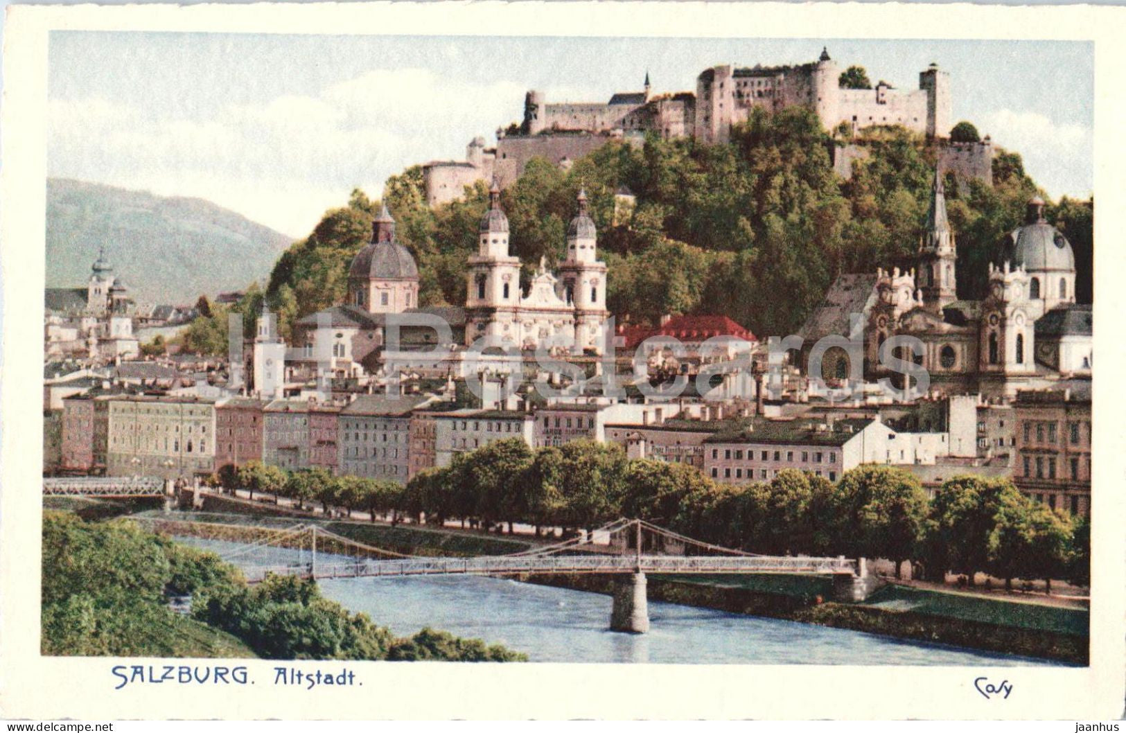 Salzburg - Altstadt - city view - old postcard - Austria - unused - JH Postcards