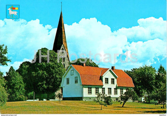 Klinte Kyrka och prastgard - parsonage - church - Gotland - 24458 - Sweden - unused - JH Postcards