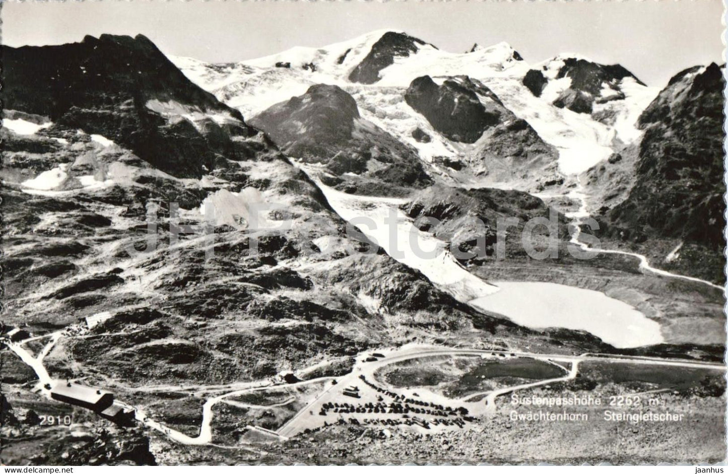 Restaurant Sustenpasshohe 2262 m - Gwachtenhorn Steingletscher - Alps - 2910 - old postcard - 1951 - Switzerland - used - JH Postcards
