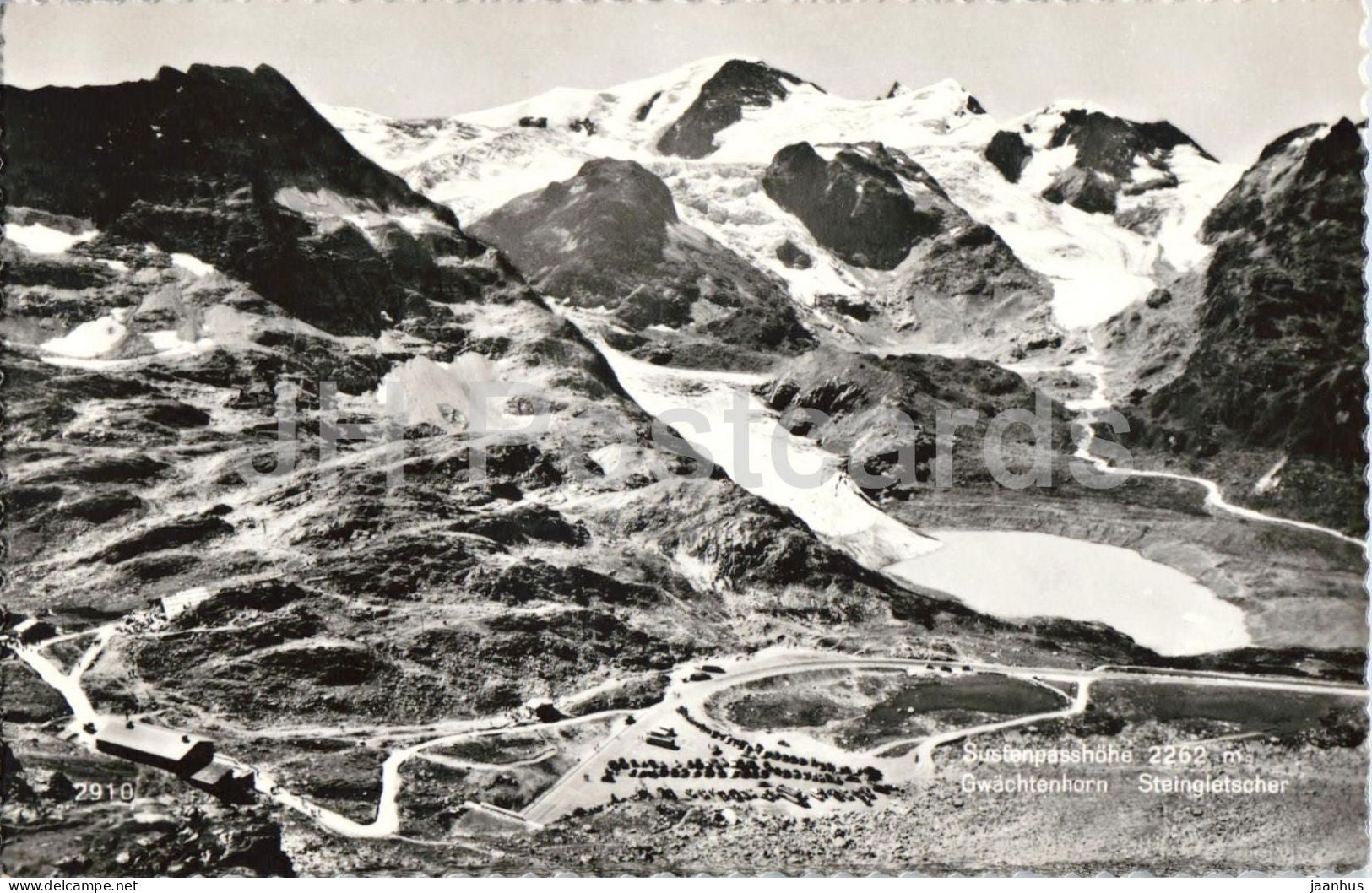 Restaurant Sustenpasshohe 2262 m - Gwachtenhorn Steingletscher - Alps - 2910 - old postcard - 1951 - Switzerland - used - JH Postcards