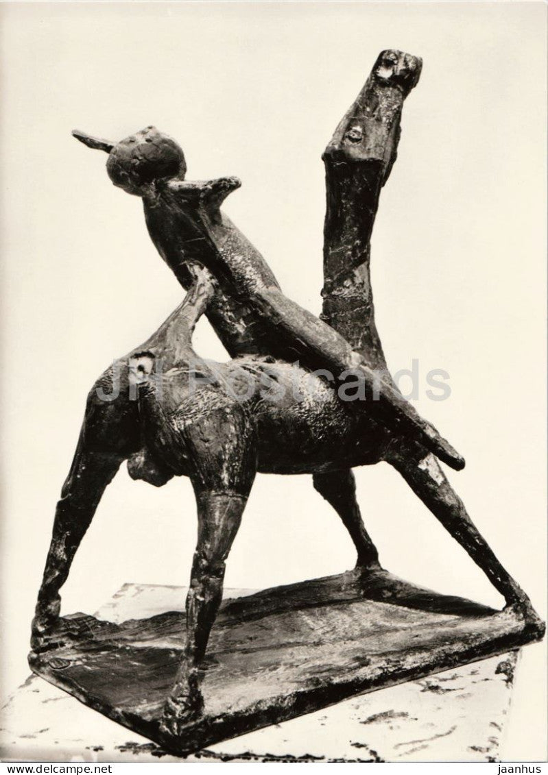 sculpture by Marino Marini - Small Rider - Kleiner Reiter - horse - Italian art - Germany - unused - JH Postcards