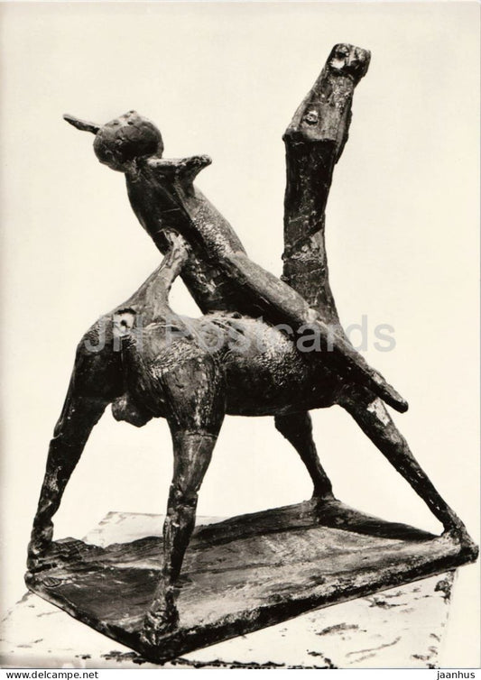 sculpture by Marino Marini - Small Rider - Kleiner Reiter - horse - Italian art - Germany - unused - JH Postcards