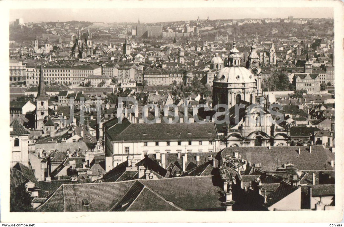 Praha - Prague - Celkovy pohled - General view - panorama - old postcard - 1951 - Czech Republic - Czechoslovakia - used - JH Postcards