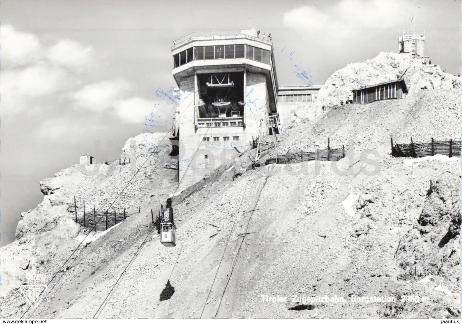 Tiroler Zugspitzbahn - Bergstation 2960 m - cable car - mountain station - alpine engineering - 1966 - Austria - unused - JH Postcards