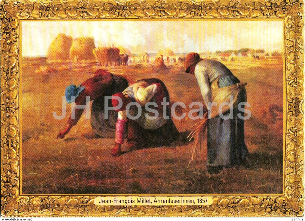 painting by Jean-Francois Millet - The Gleaners - Ahrenleserinnen - French art - Germany - unused - JH Postcards