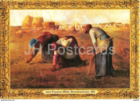 painting by Jean-Francois Millet - The Gleaners - Ahrenleserinnen - French art - Germany - unused - JH Postcards