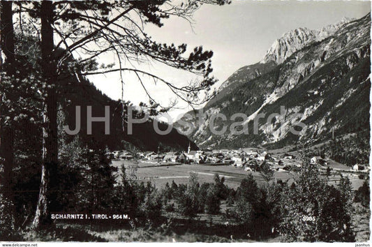 Scharnitz i. Tirol 964 m - village panorama - alpine valley - mountains - 5985 - old postcard - Austria - unused - JH Postcards