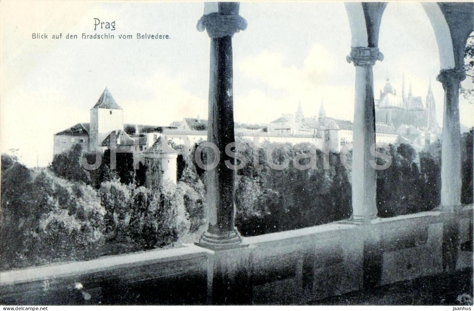 Prag - Prague - Blick auf den Hradschin vom Belvedere - Prague Castle - 57 old postcard - 1906 - Czech Republic - unused - JH Postcards