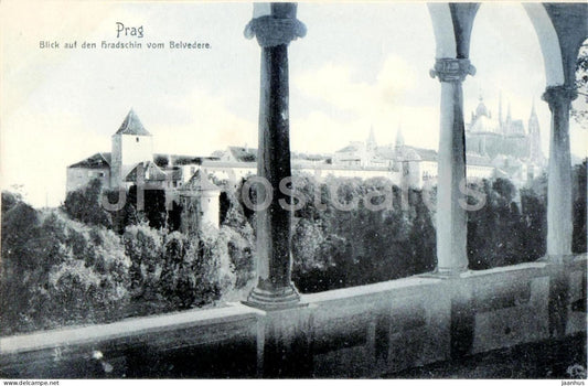 Prag - Prague - Blick auf den Hradschin vom Belvedere - Prague Castle - 57 old postcard - 1906 - Czech Republic - unused - JH Postcards