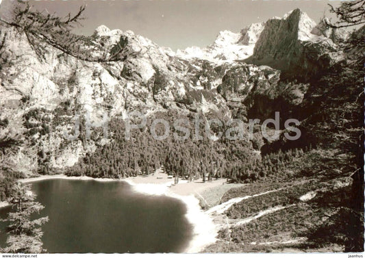Hinterer Gosausee - mountain lake - mountains - old postcard - Austria - unused - JH Postcards