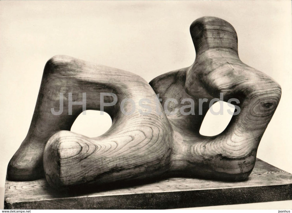 sculpture by Henry Moore - Figure - Figur - wood sculpture - British art - Germany - unused - JH Postcards