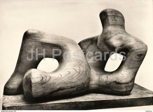 sculpture by Henry Moore - Figure - Figur - wood sculpture - British art - Germany - unused - JH Postcards