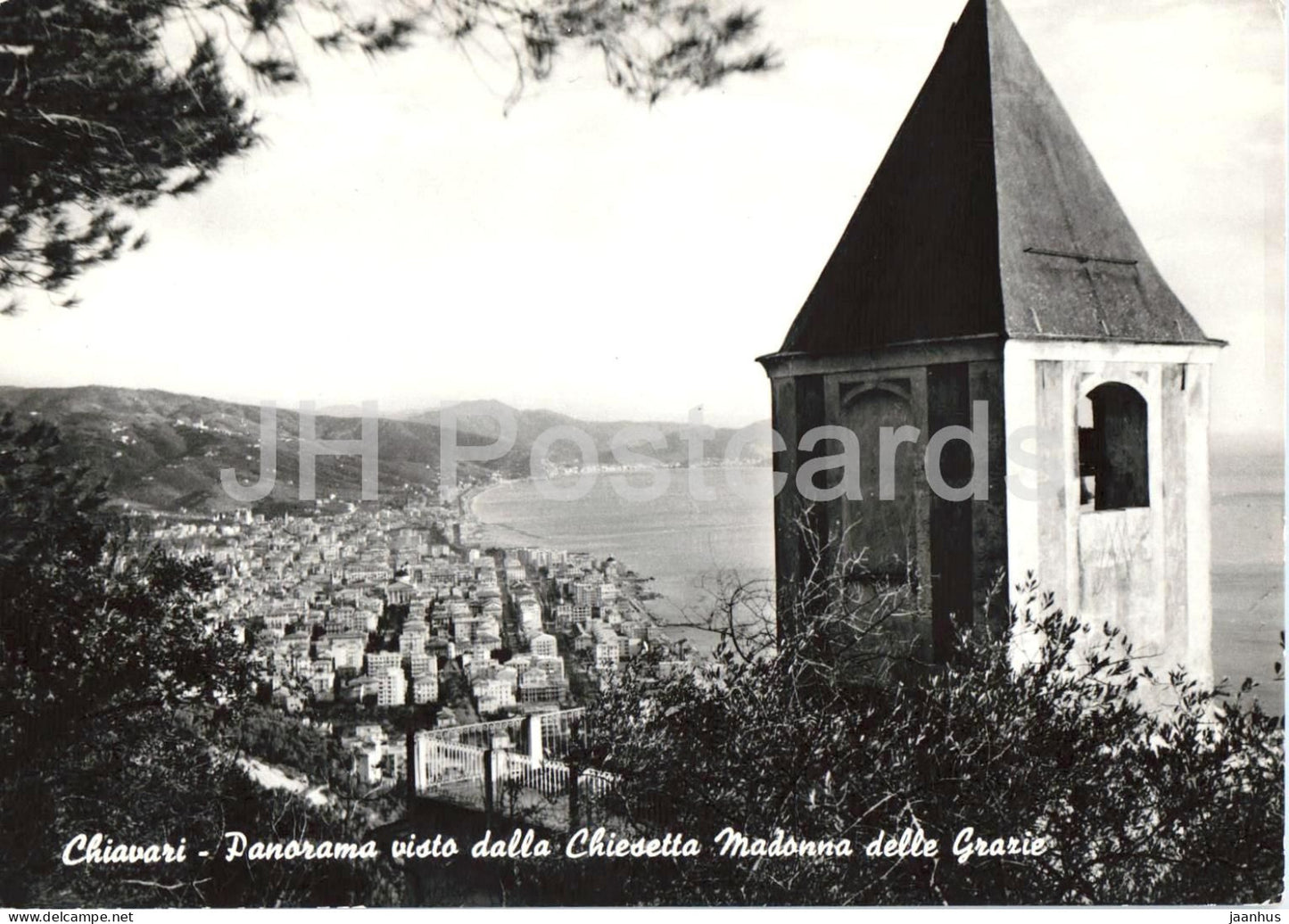 Chiavari - Panorama visto dalla Chiesetta Madonna delle Grazie - church - seaside town - 7282 - 1962 - Italy - used - JH Postcards